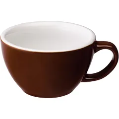 Tea cup “Egg”  porcelain  300 ml  dark brown.