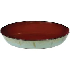 Deep dish ceramics D=21,H=4cm brown,gray