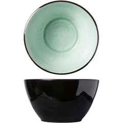 Salad bowl ceramics D=23,H=12.5cm green.