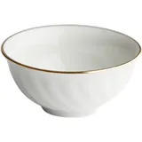 Салатник «Голубая роза» фарфор 400мл белый,золотой