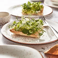 Тарелка «Крафт Вайт» мелкая фарфор D=28,H=2см белый,коричнев., изображение 3