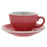 Кофейная пара «Эгг» фарфор 200мл D=95/145,H=55,L=115мм малинов.