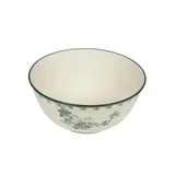 Салатник «Боярышник» керамика 0,6л D=15,H=7см белый,зелен.