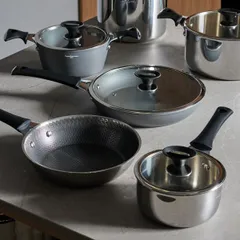 Сковорода «Лакшери Дизайн» алюмин. D=24см серый,черный, изображение 3