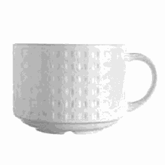 Чашка чайная «Сатиник» фарфор 270мл D=88,H=65,L=110мм белый