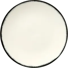 Plate “De” No. 1  porcelain  D=14cm  cream, black