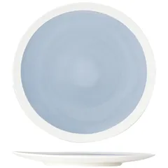 Тарелка десертная керамика D=233,H=15мм голуб.,белый