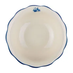 Салатник «Фиори» фарфор 350мл D=15см слон.кость,синий, изображение 3