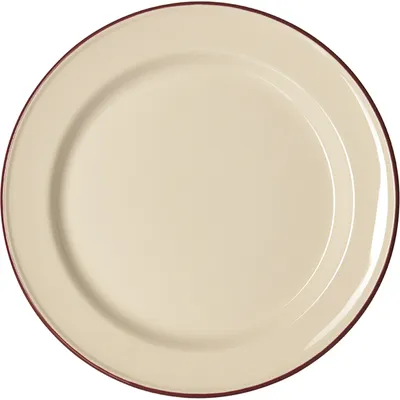 Тарелка «Кларет» фарфор D=195,H=18мм бежев.,бордо, Диаметр (мм): 195