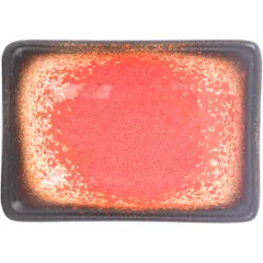 Соусник «Агат» прямоугольный фарфор 50мл ,H=25,L=90,B=65мм красный, изображение 4