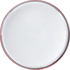 Dish “Mezen” Prince Crosses for pizza  porcelain  D=320, H=11mm  white, red