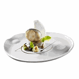 Блюдо «Импульс» фарфор ,L=30,B=27см белый