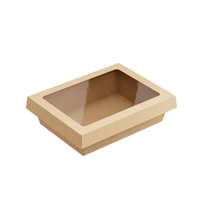 Контейнер бумажный OneClick картон 1л ,H=55,L=150,B=200мм св.корич., Цвет: Светло-коричневый, Объем по данным поставщика (мл): 1000, изображение 4