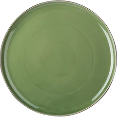 Plate “Sage”  porcelain  D=33cm  green, bronze.