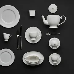 Блюдце «Классик Вайт» кост.фарф. D=16см белый, изображение 2