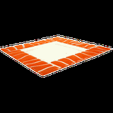 Тарелка «Сафари» стекло ,L=20,B=20см прозр.,оранжев.