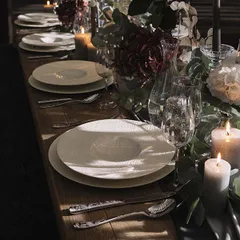 Блюдо «Коллекшн Эль Кутюр» круглое с широким бортом фарфор D=32см белый, изображение 2