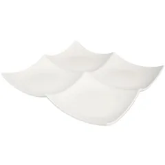 Менажница «Кассиопея» 4 секции фарфор ,L=27,B=27см белый