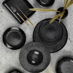 Тарелка «Нанокрем Блэк» с бортом фарфор D=280,H=18мм черный, изображение 3