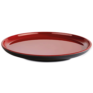 Тарелка «Азия  Плюс» круглая пластик D=19,5см красный,черный