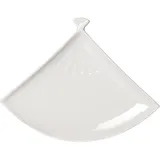 Блюдо «Кунстверк» веер фарфор ,H=15,L=200,B=130мм белый