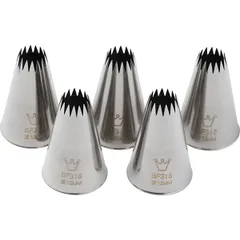 Pastry nozzle “Open star”[5 pcs] stainless steel D=30/12,H=45mm