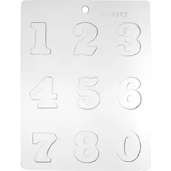 Форма для шоколада «Цифры» [10 ячеек] полиэтилен ,L=24,B=18,5см