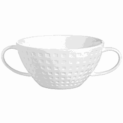 Broth cup “Satinik”  porcelain  290ml  D=110, H=57, L=150mm  white