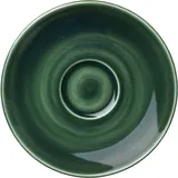 Блюдце «Аврора Везувиус Бернт Эмералд» фарфор D=150,H=17мм бежев.,зелен.