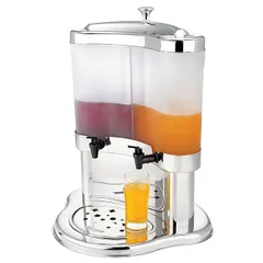 Cold drink dispenser double  polycarbonate, steel  5 l , H=52.2, L=43.1, B=38.5 cm  matte