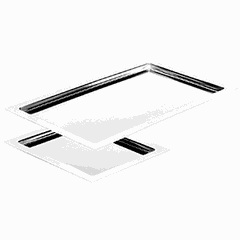 Rectangular tray “Frames”  stainless steel , L=32.5, B=26.5 cm  silver.