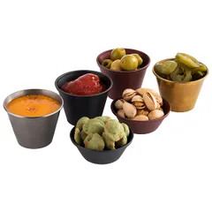 Набор соусников[6шт] сталь нерж. 40мл D=60,H=25мм бордо,матовый, изображение 2