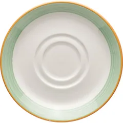 Saucer “Rio Green”  porcelain  D=165, H=18mm  white, green.