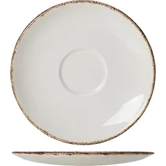 Saucer “Brown Dapple”  porcelain  D=15cm  white, brown.