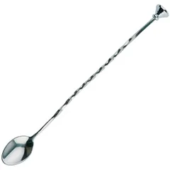 Bar spoon with muddler  stainless steel , L=270, B=25mm  silver.