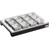 Станция буфетная «Буфет» + 12 салатников (фарфор) дерево ,H=55,L=460,B=320мм черный