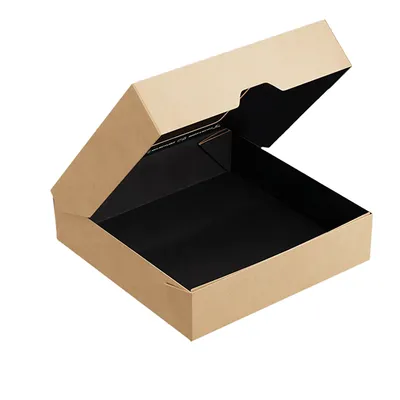 Контейнер бумажный OneBox с крышкой картон 1,5л ,H=48,L=200,B=200мм черный, Цвет: Черный, Объем по данным поставщика (мл): 1500, изображение 2