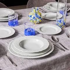 Тарелка десертная «Флер Бьянко» фарфор D=22см белый, изображение 2