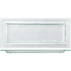 Serving dish  glass , H=15, L=350, B=150mm  green.