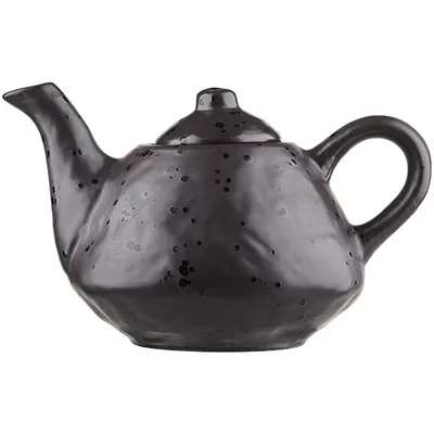 Чайник заварочный «Оникс» фактурный керамика 0,6л ,H=11,L=13см черный