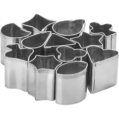 Set of pastry molds[12 pcs] stainless steel ,H=2cm metal.