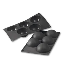 Форма для выпечки «Полусфера» [5 ячеек] силикон ,L=29,7,B=17,6см черный
