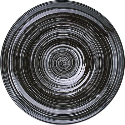 Тарелка «Маренго» мелкая керамика D=260,H=25мм черный,серый
