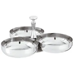 Менажница «Элит» 3 секции сталь нерж. D=105,H=85мм металлич.