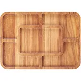 Менажница 5 секций прямоугольная дуб ,H=25,L=300,B=250мм деревян.