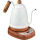 Чайник для приготовления кофе с контролем температуры сталь нерж.,бук 0,7л 1Квт белый, изображение 5