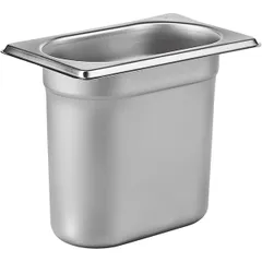 Gastronorm container (1/9)  stainless steel  1.6 l , H=15, L=17.6, B=10.8 cm  metal.