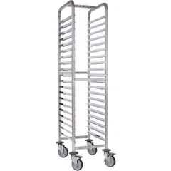 Trolley for gastronorm containers 1/1, 10 tiers  stainless steel , H=170, L=63, B=46 cm  silver.