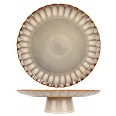 Подставка для торта «Астера» керамика D=320,H=85мм коричнев., изображение 2