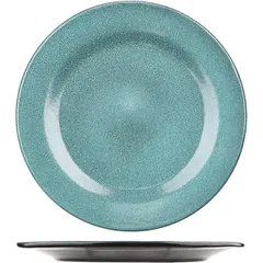 Plate “Emerald Milky Way”  porcelain  D=26cm  emerald., black